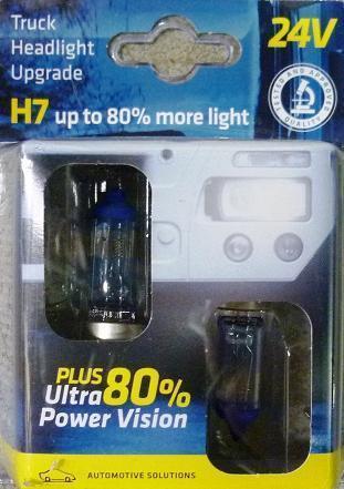 2x Ampoules H7 70W +80% PX26d 24V ULTRA