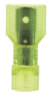 50x Cosses connecteurs mâles isolées JAUNE 2.5-6mm²