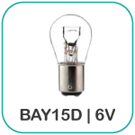ampoules BAY15d 6V